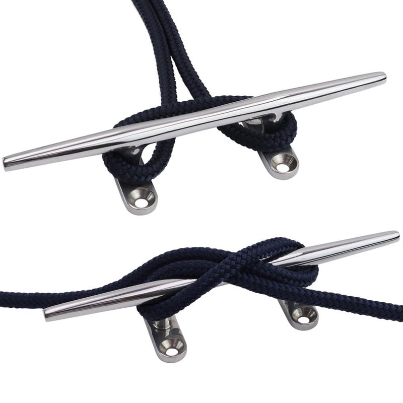 Laorde Boat Cleat 4 inch 5 inch 6 inch 8 inch 10 inch Open Base 316 Stainless Steel Dock Cleat Marine Grade Rope Cleat with Fasteners for Kayaks  Nautical Decor (4 inch 4 Pack) - Image 2